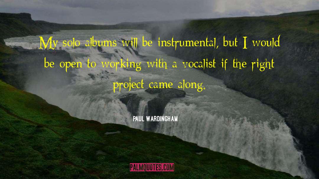 Paul Wardingham Quotes: My solo albums will be