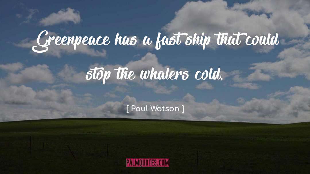 Paul Watson Quotes: Greenpeace has a fast ship