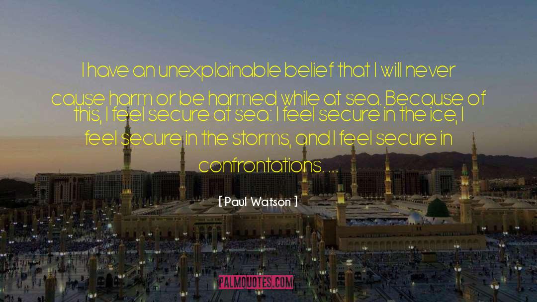 Paul Watson Quotes: I have an unexplainable belief