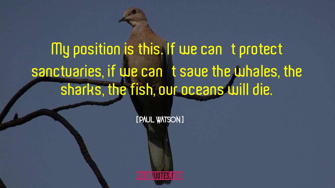 Paul Watson Quotes: My position is this. If