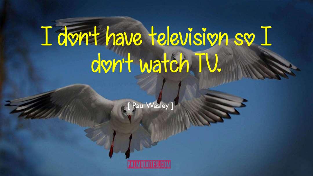 Paul Wesley Quotes: I don't have television so