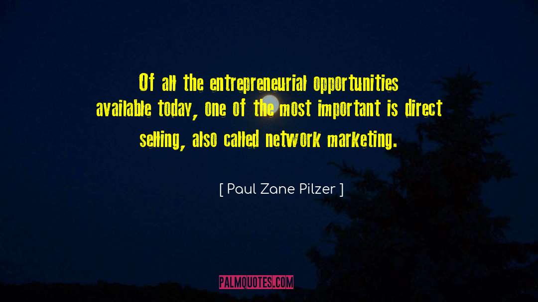 Paul Zane Pilzer Quotes: Of all the entrepreneurial opportunities