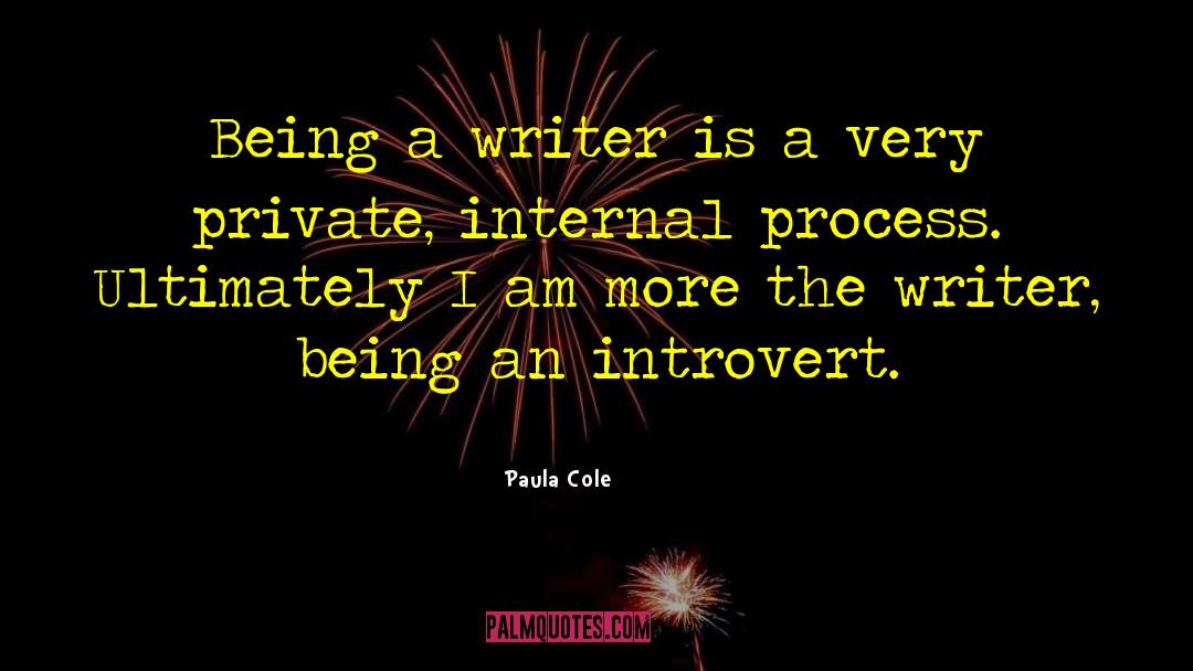 Paula Cole Quotes: Being a writer is a