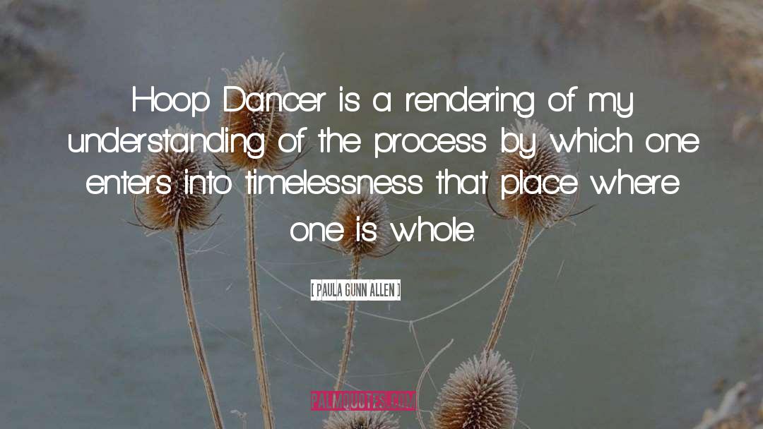 Paula Gunn Allen Quotes: Hoop Dancer is a rendering