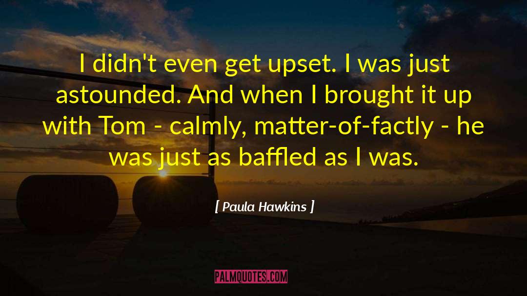 Paula Hawkins Quotes: I didn't even get upset.