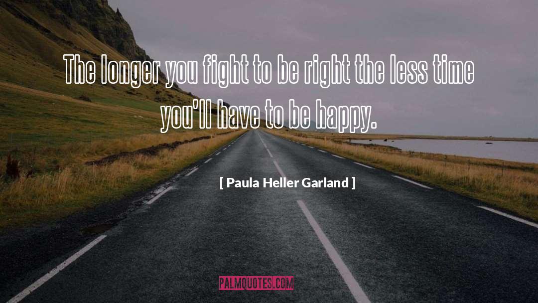 Paula Heller Garland Quotes: The longer you fight to