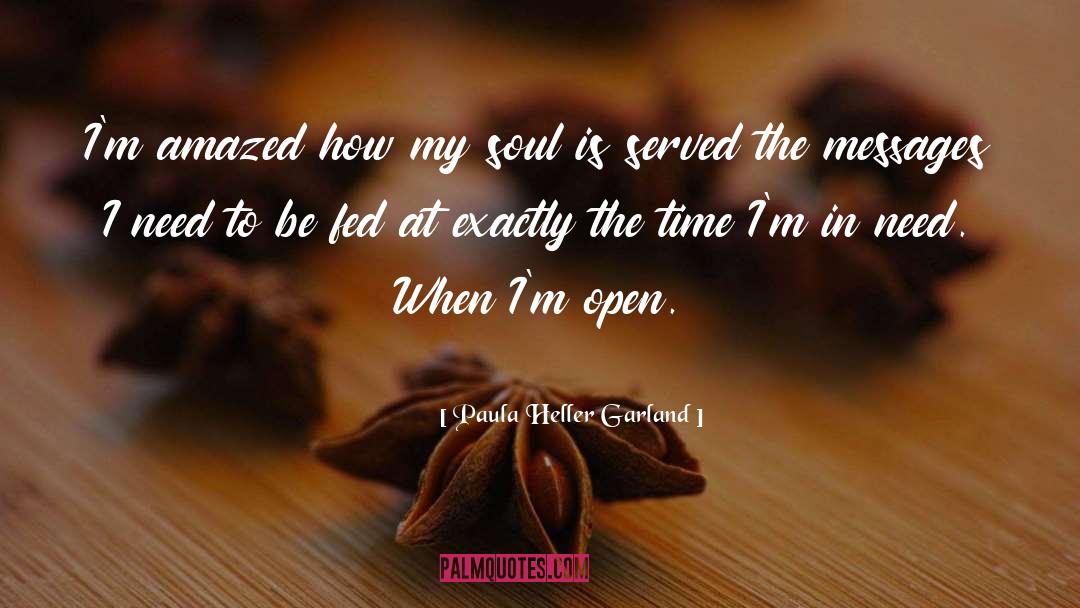 Paula Heller Garland Quotes: I'm amazed how my soul