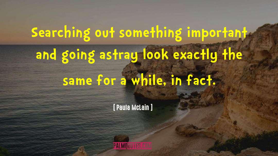 Paula McLain Quotes: Searching out something important and