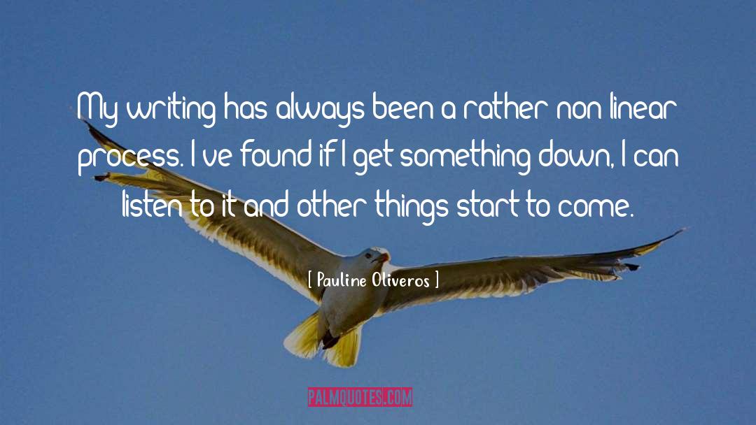 Pauline Oliveros Quotes: My writing has always been