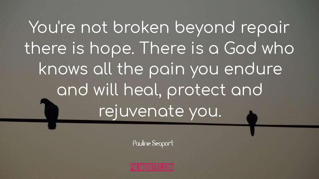 Pauline Seaport Quotes: You're not broken beyond repair