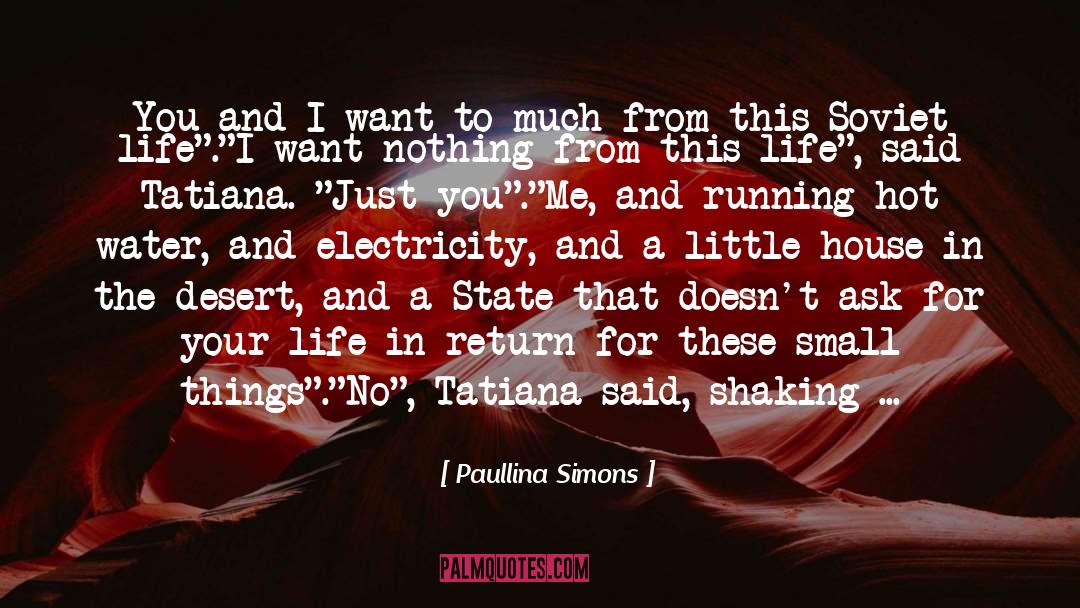 Paullina Simons Quotes: You and I want to