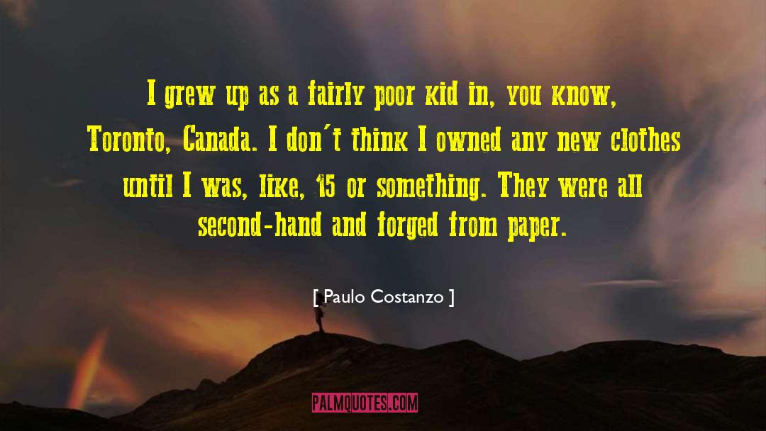 Paulo Costanzo Quotes: I grew up as a