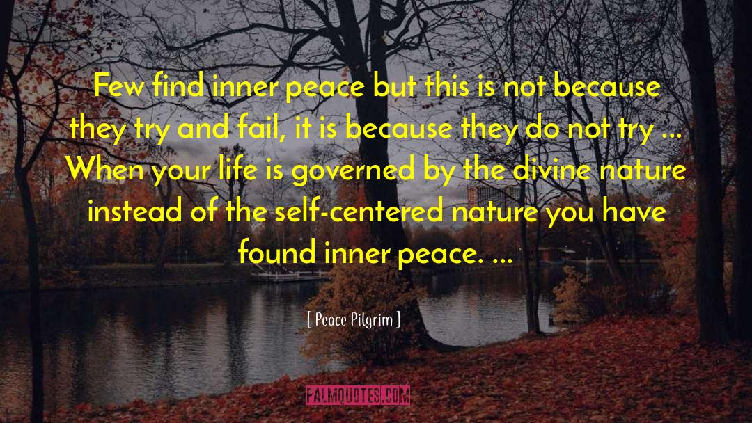Peace Pilgrim Quotes: Few find inner peace but