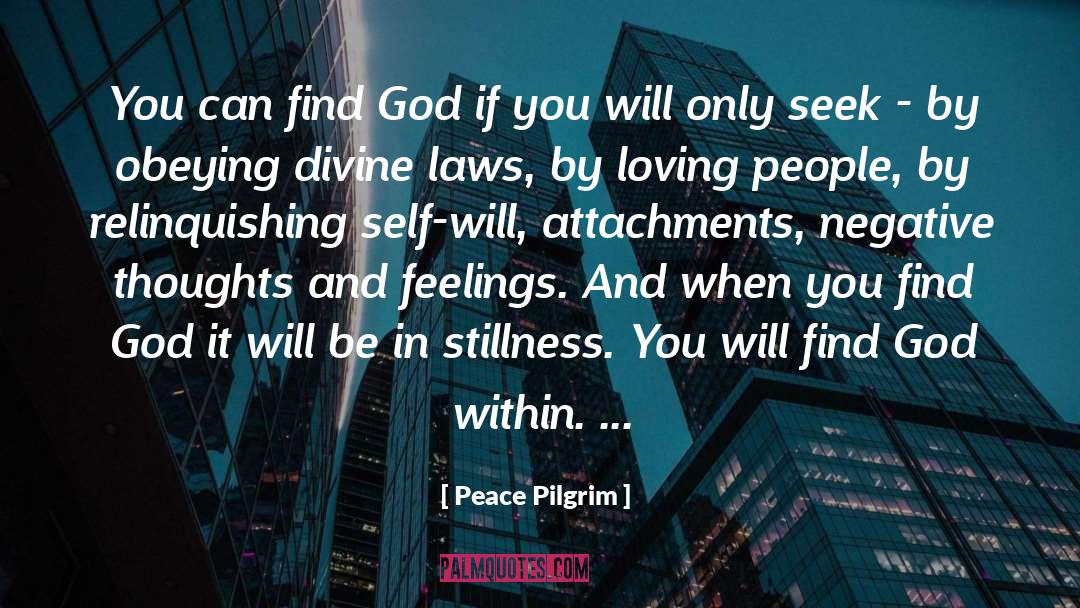 Peace Pilgrim Quotes: You can find God if