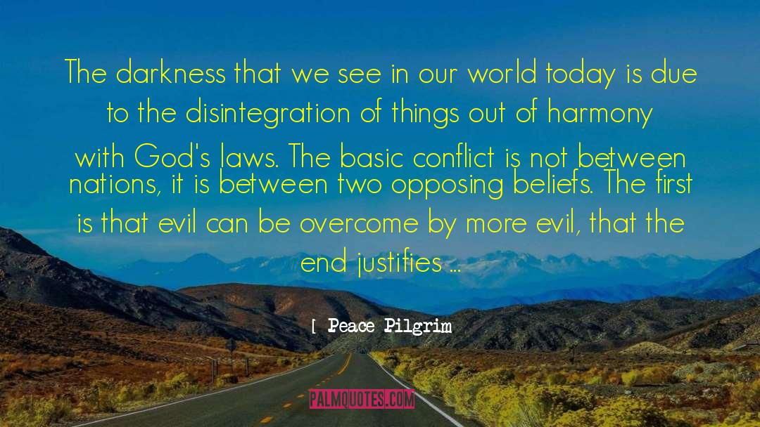 Peace Pilgrim Quotes: The darkness that we see