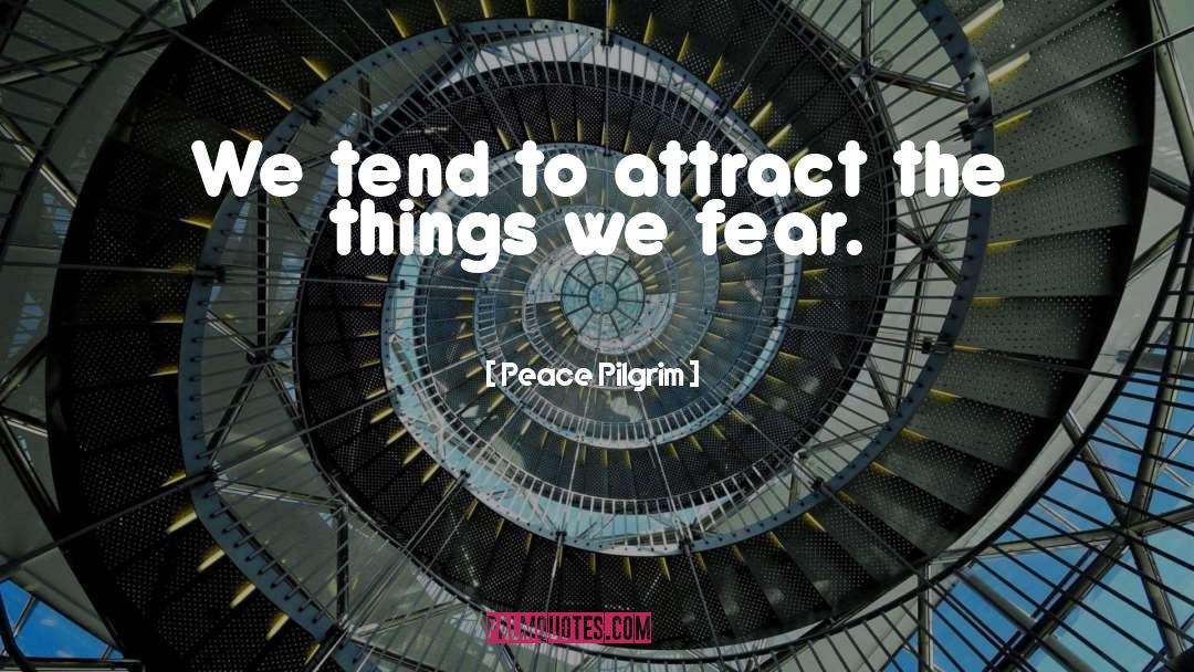 Peace Pilgrim Quotes: We tend to attract the