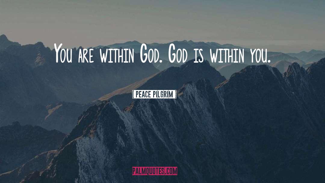 Peace Pilgrim Quotes: You are within God. God