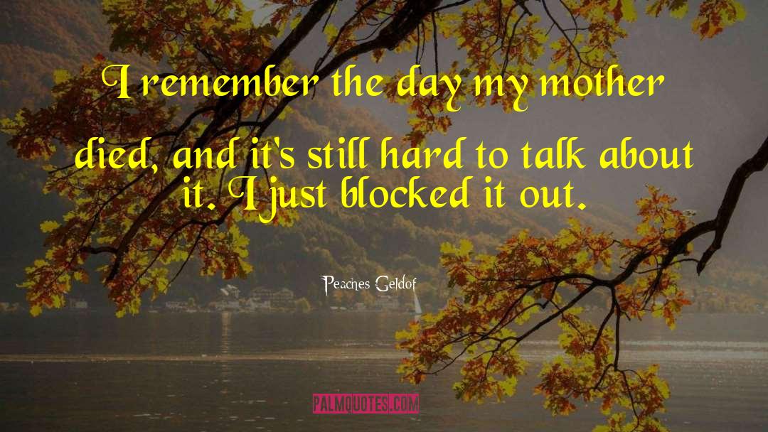 Peaches Geldof Quotes: I remember the day my