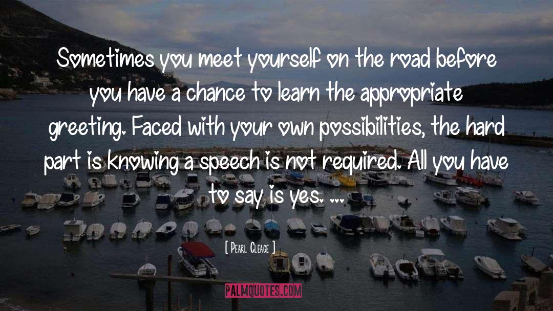 Pearl Cleage Quotes: Sometimes you meet yourself on