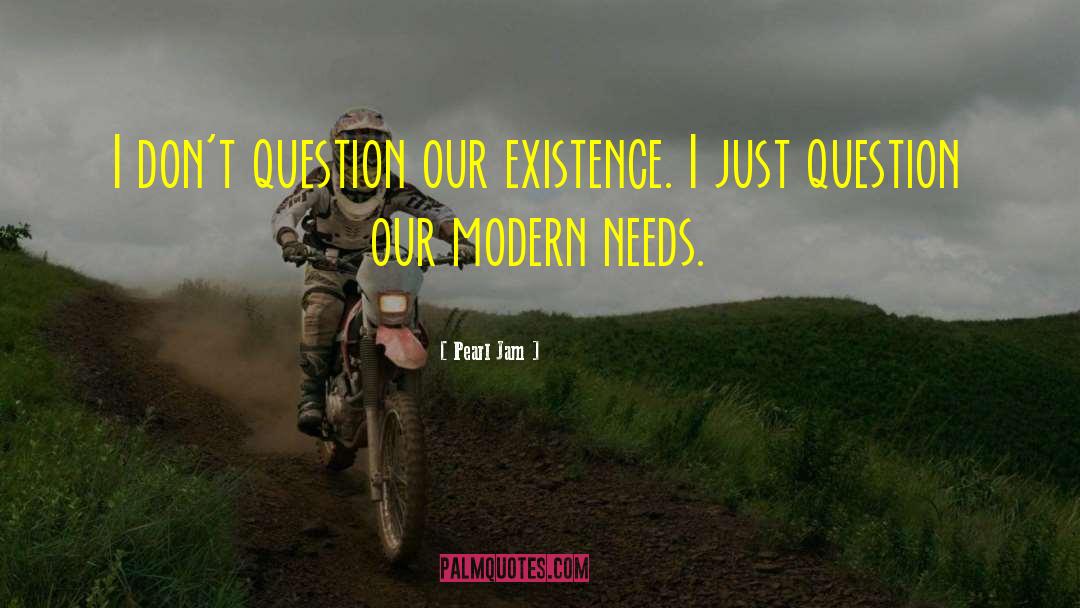 Pearl Jam Quotes: I don't question our existence.