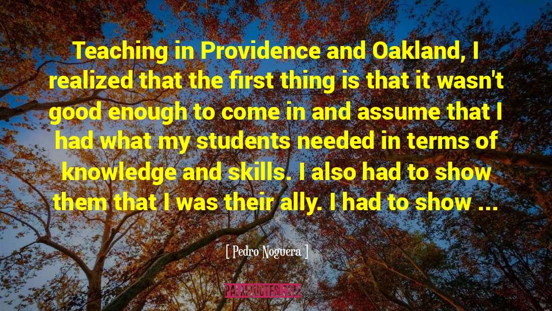 Pedro Noguera Quotes: Teaching in Providence and Oakland,