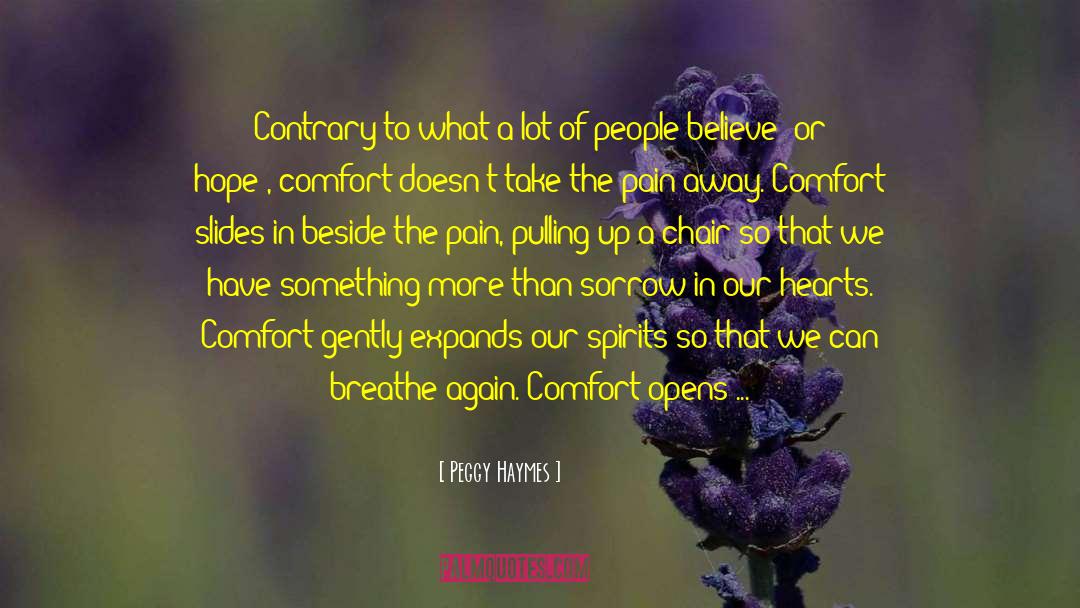 Peggy Haymes Quotes: Contrary to what a lot