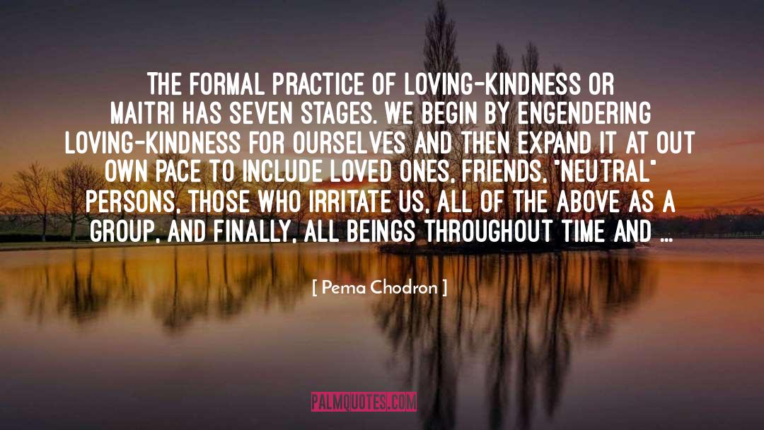 Pema Chodron Quotes: The formal practice of loving-kindness