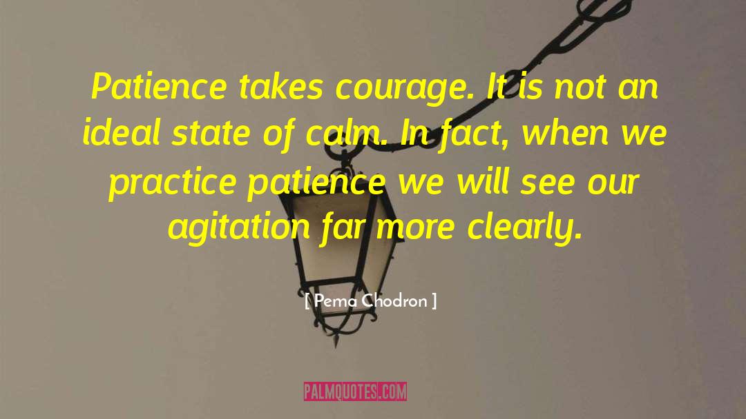 Pema Chodron Quotes: Patience takes courage. It is