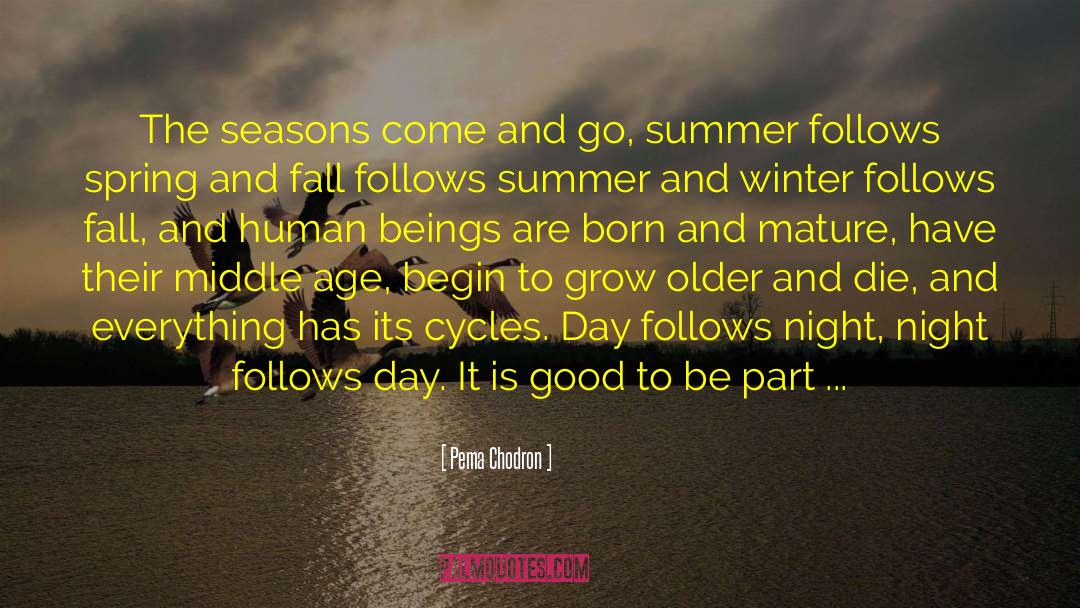 Pema Chodron Quotes: The seasons come and go,