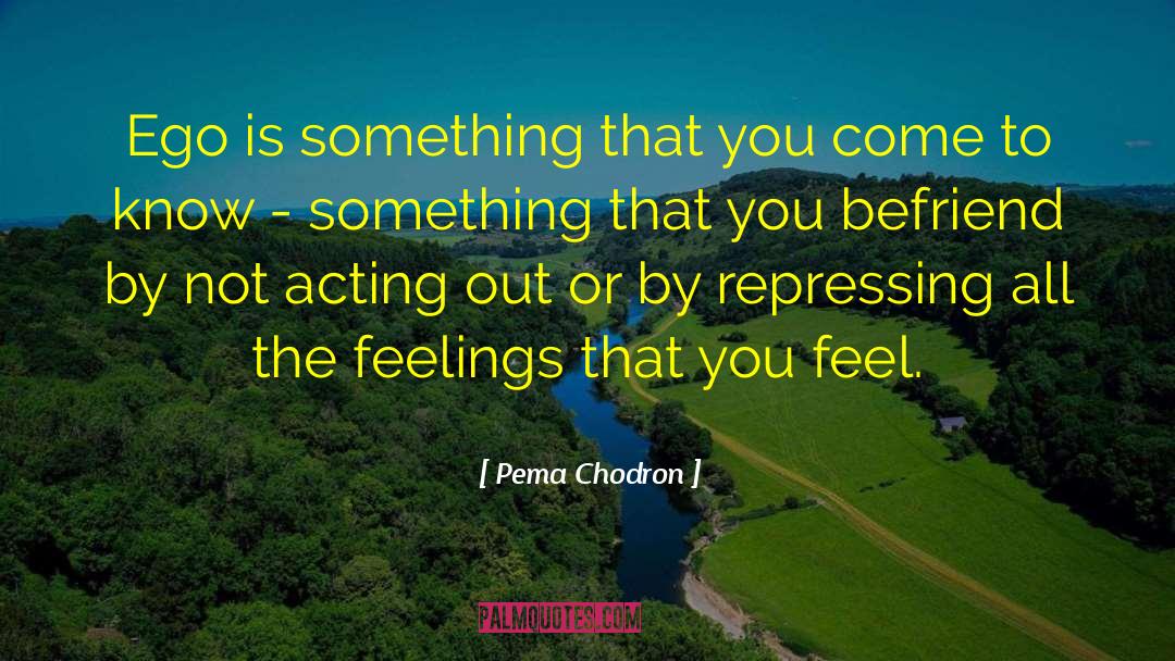 Pema Chodron Quotes: Ego is something that you