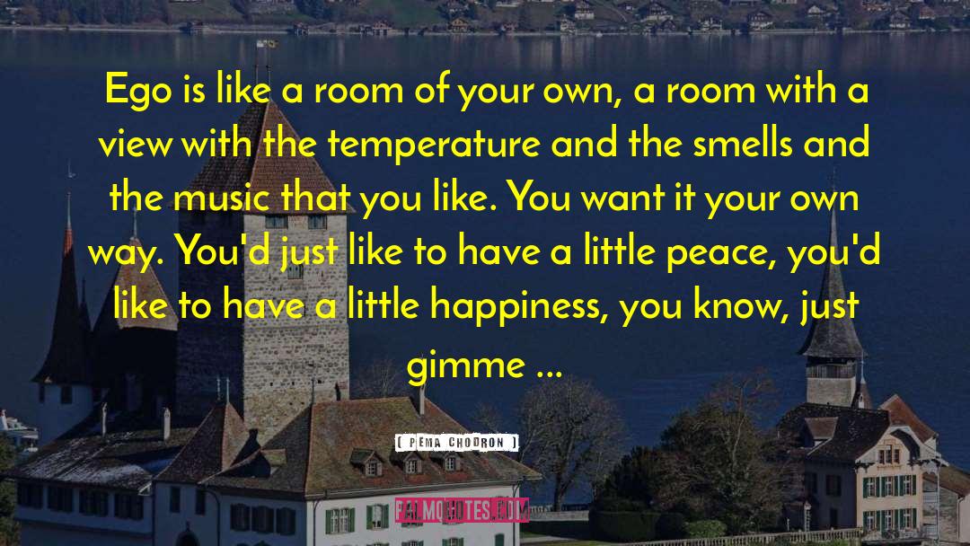 Pema Chodron Quotes: Ego is like a room