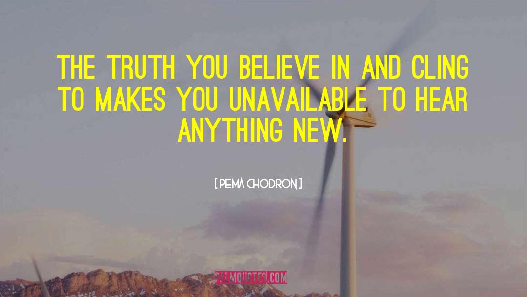 Pema Chodron Quotes: The truth you believe in