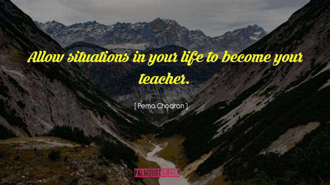 Pema Chodron Quotes: Allow situations in your life