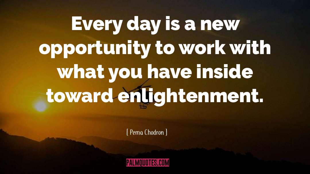 Pema Chodron Quotes: Every day is a new