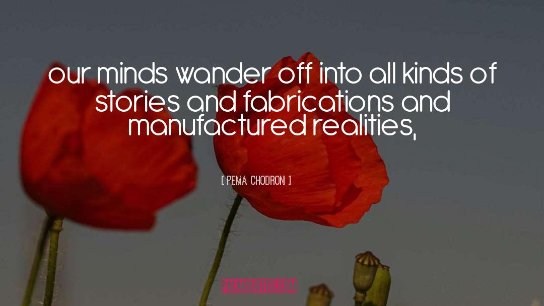 Pema Chodron Quotes: our minds wander off into