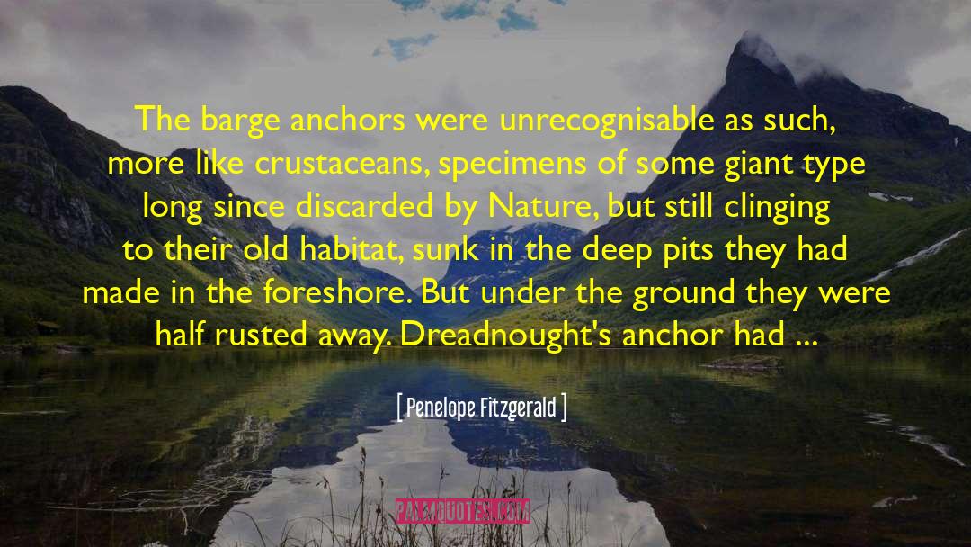 Penelope Fitzgerald Quotes: The barge anchors were unrecognisable