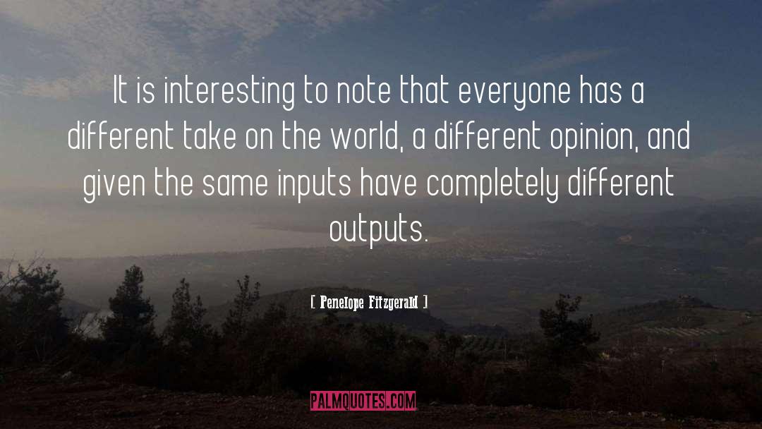 Penelope Fitzgerald Quotes: It is interesting to note