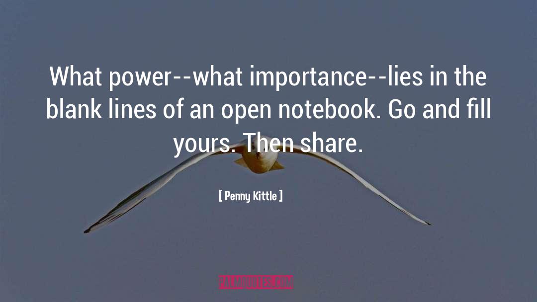 Penny Kittle Quotes: What power--what importance--lies in the