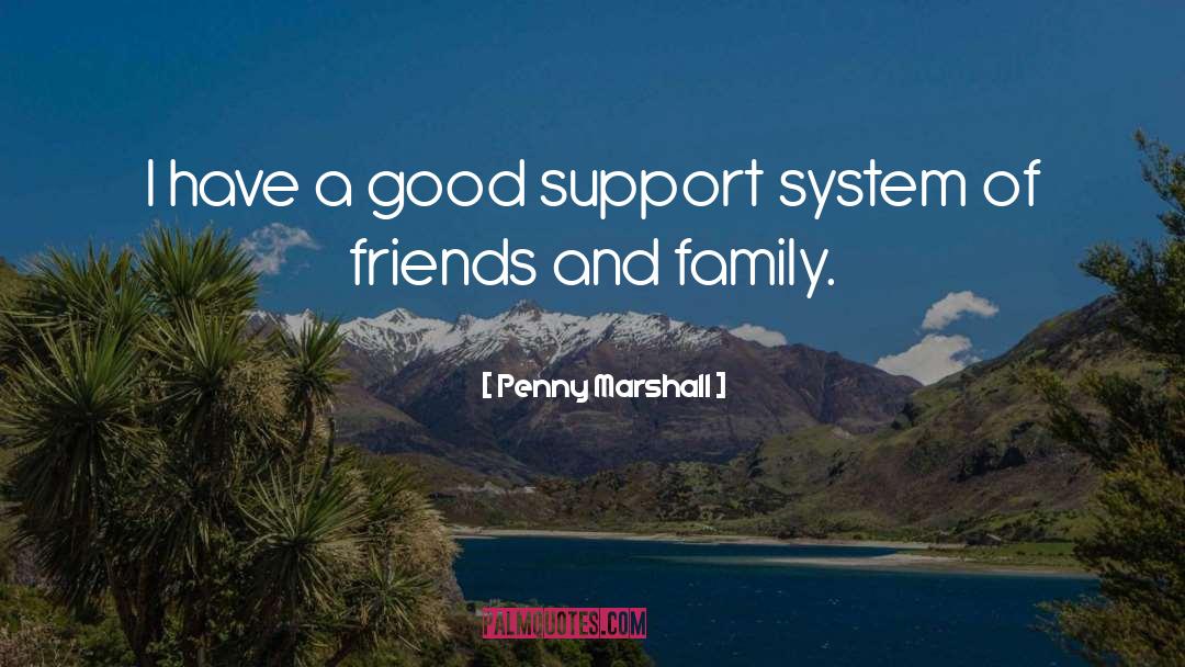 Penny Marshall Quotes: I have a good support