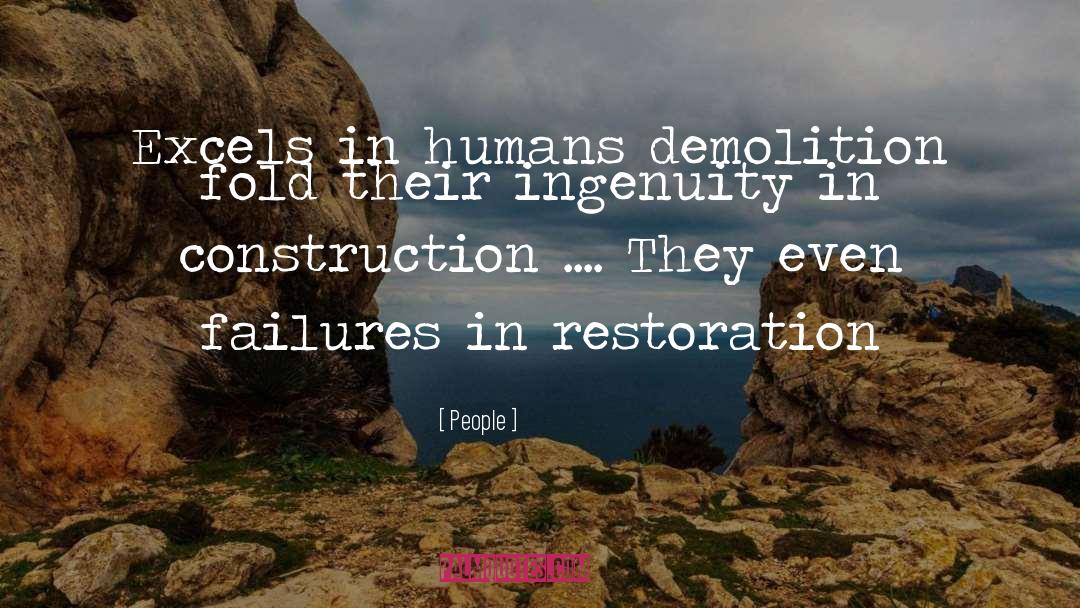 People Quotes: Excels in humans demolition fold