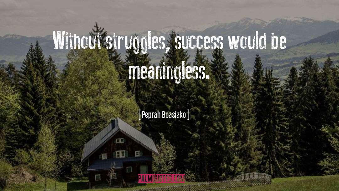 Peprah Boasiako Quotes: Without struggles, success would be