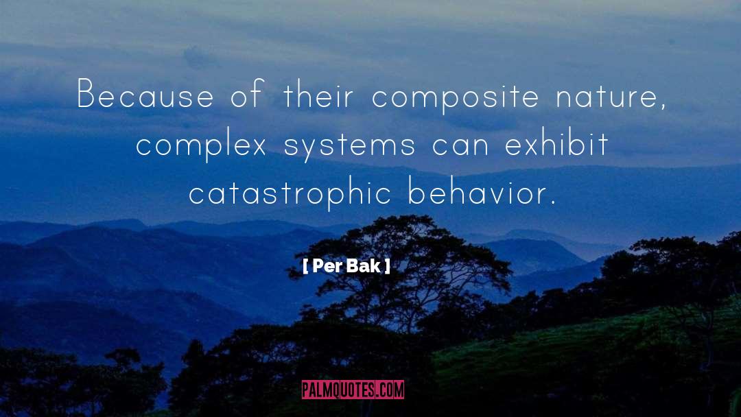 Per Bak Quotes: Because of their composite nature,