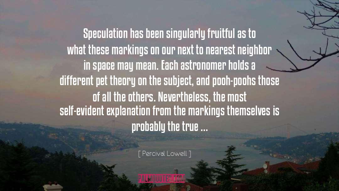 Percival Lowell Quotes: Speculation has been singularly fruitful