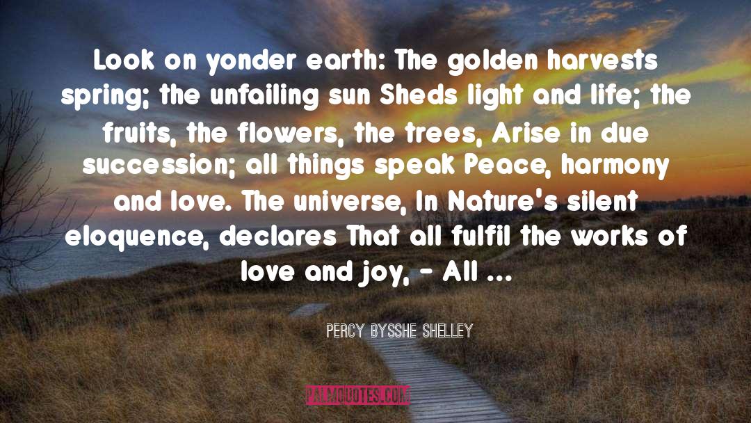 Percy Bysshe Shelley Quotes: Look on yonder earth: The