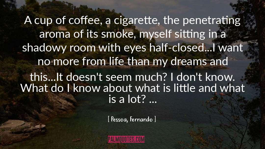 Pessoa, Fernando Quotes: A cup of coffee, a