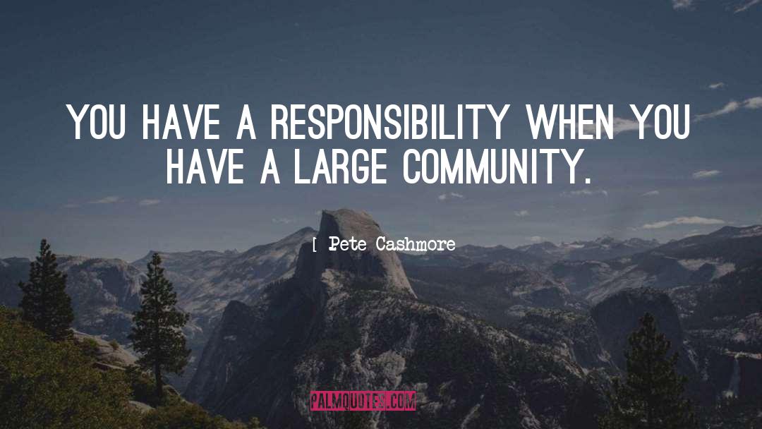 Pete Cashmore Quotes: You have a responsibility when