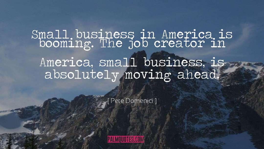 Pete Domenici Quotes: Small business in America is