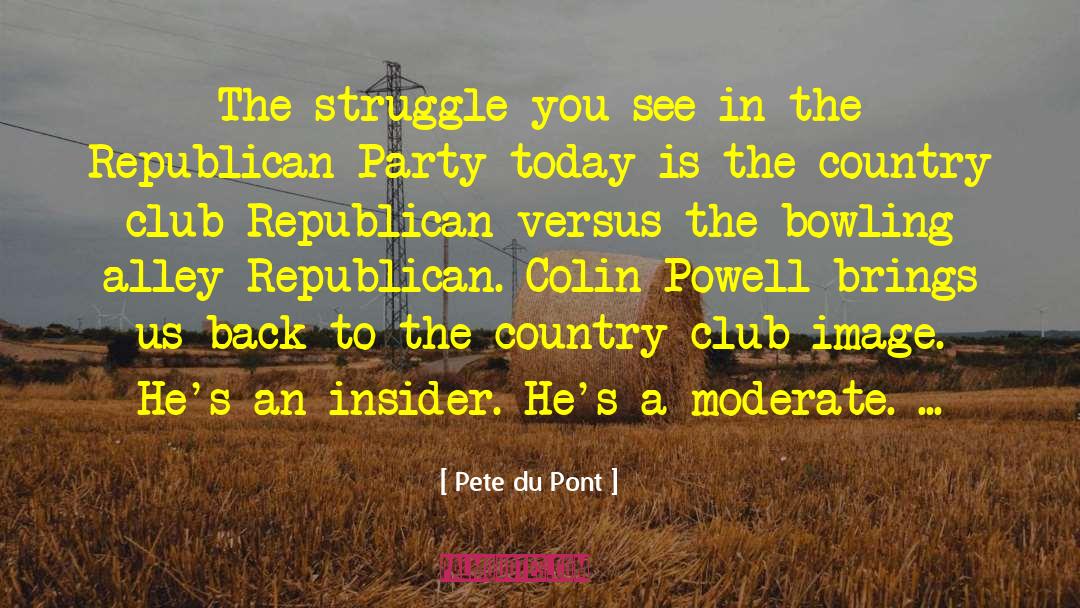 Pete Du Pont Quotes: The struggle you see in