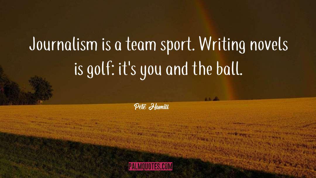 Pete Hamill Quotes: Journalism is a team sport.