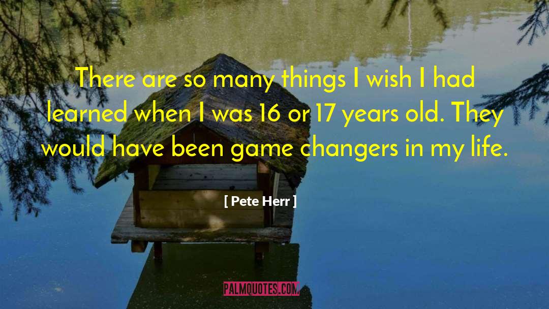 Pete Herr Quotes: There are so many things